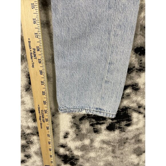 Agolde Riley Jeans Womens Size 24 Light Wash Button Fly Distressed Hippie Skater - Picture 7 of 15